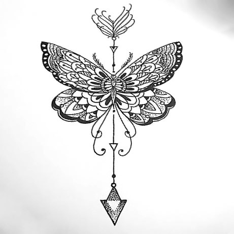 Cool Butterfly Tattoo Design