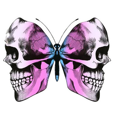 Cool Skull Butterfly Tattoo