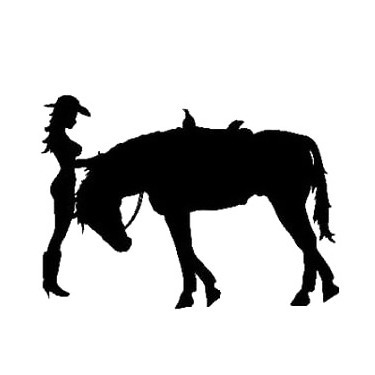 Girl and Horse Silhouette Tattoo