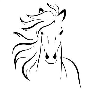 Horse Head Outline Tattoo