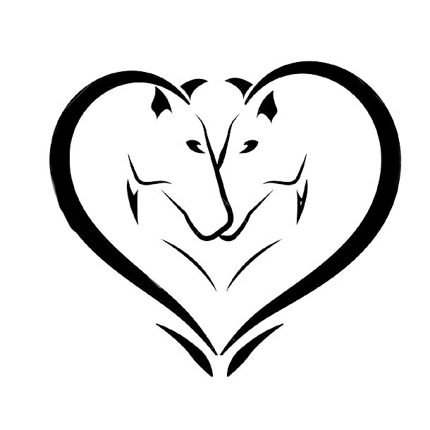 Horses Heart Tattoo Design
