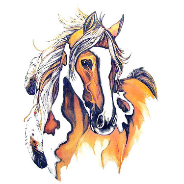 Realistic Indian Horse Tattoo
