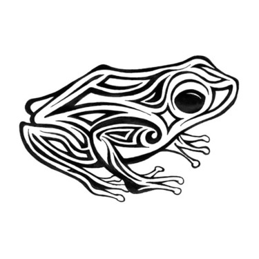 Simple Tribal Frog Tattoo