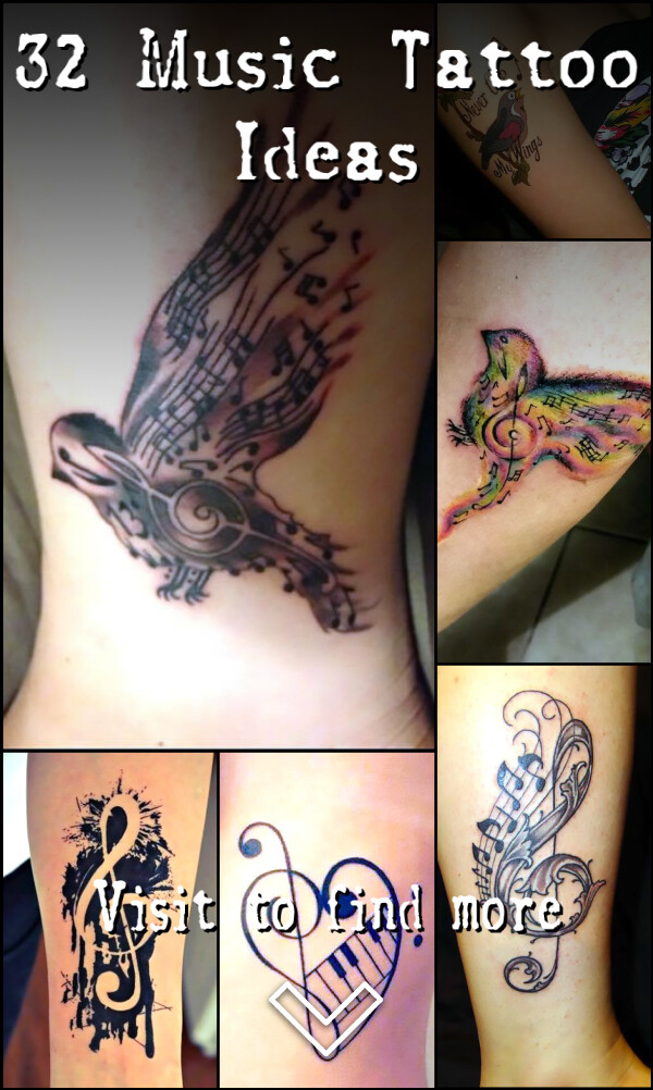 32 Music Tattoo Ideas