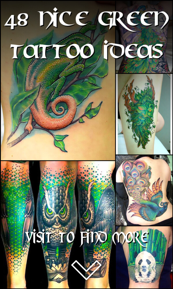 48 Nice Green Tattoo Ideas