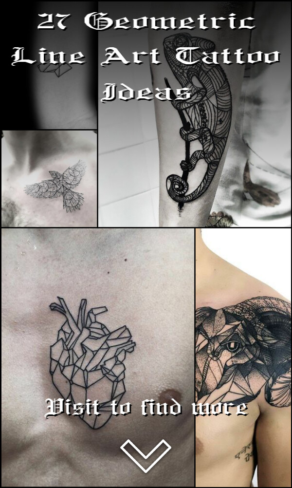 27 Geometric Line Art Tattoo Ideas