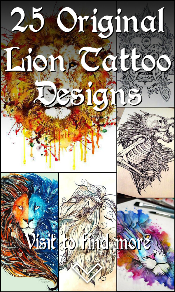 25 Original Lion Tattoo Designs