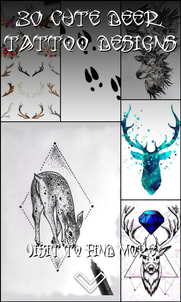 30 Cute Deer Tattoo Designs