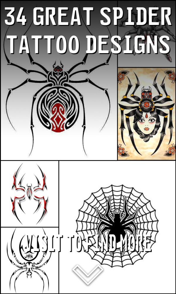 34 Great Spider Tattoo Designs