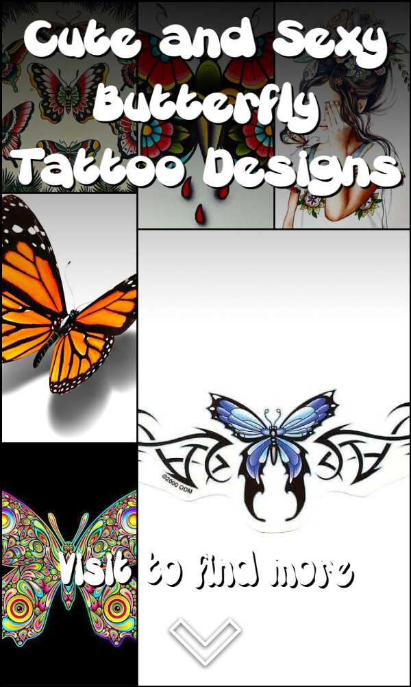Cute and Sexy Butterfly Tattoo Designs