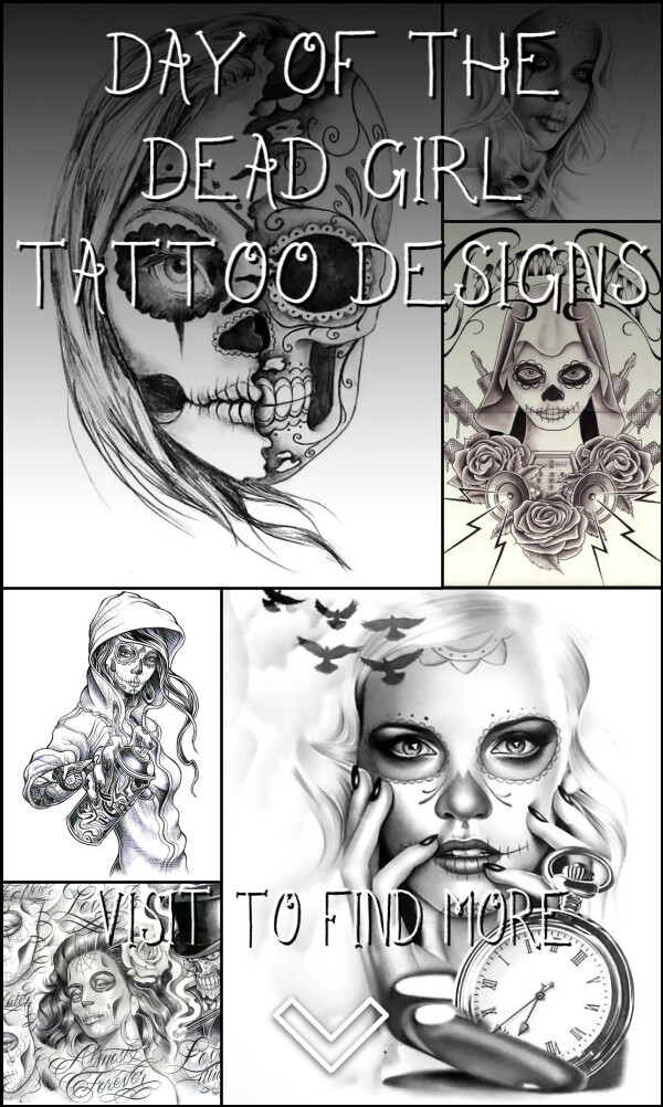 7 Day of the Dead Girl Tattoo Designs