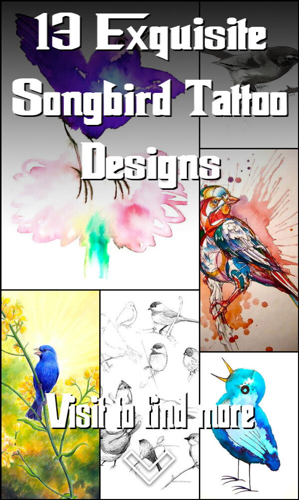 13 Exquisite Songbird Tattoo Designs