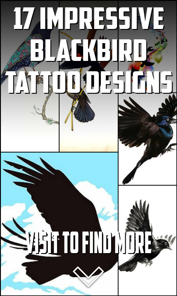 17 Impressive Blackbird Tattoo Designs