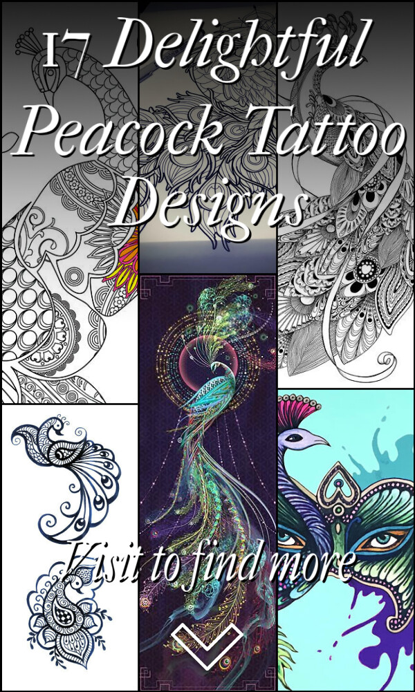 17 Delightful Peacock Tattoo Designs