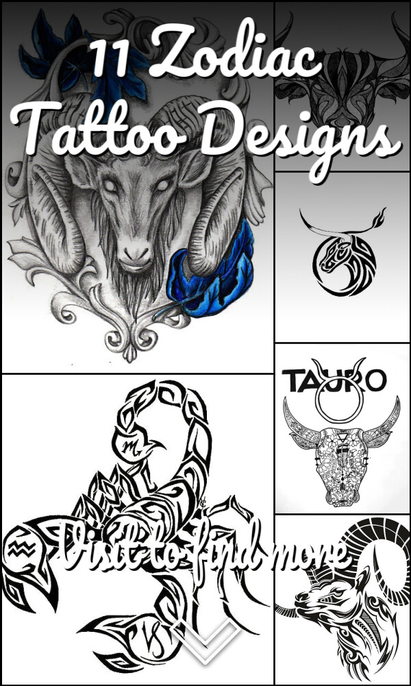 11 Zodiac Tattoo Designs
