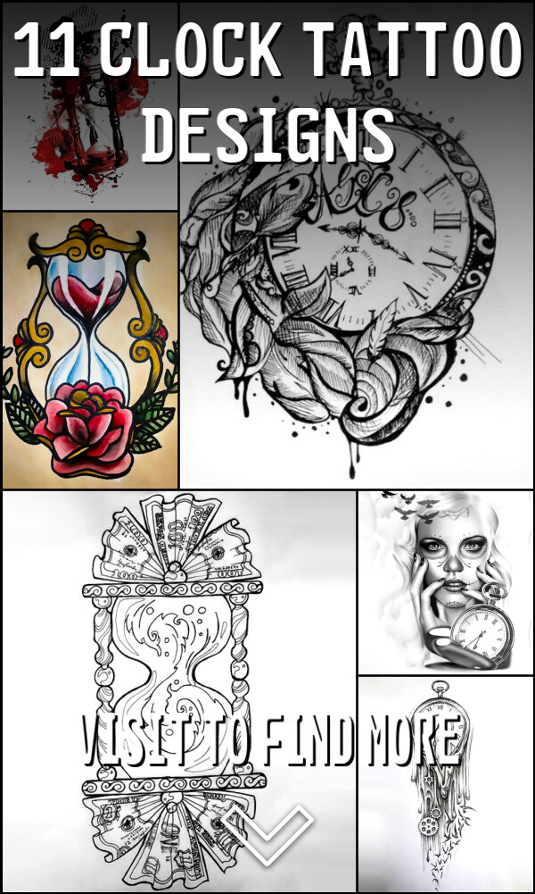 11 Clock Tattoo Designs