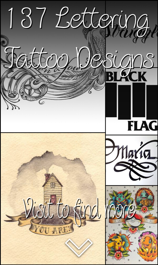 137 Lettering Tattoo Designs