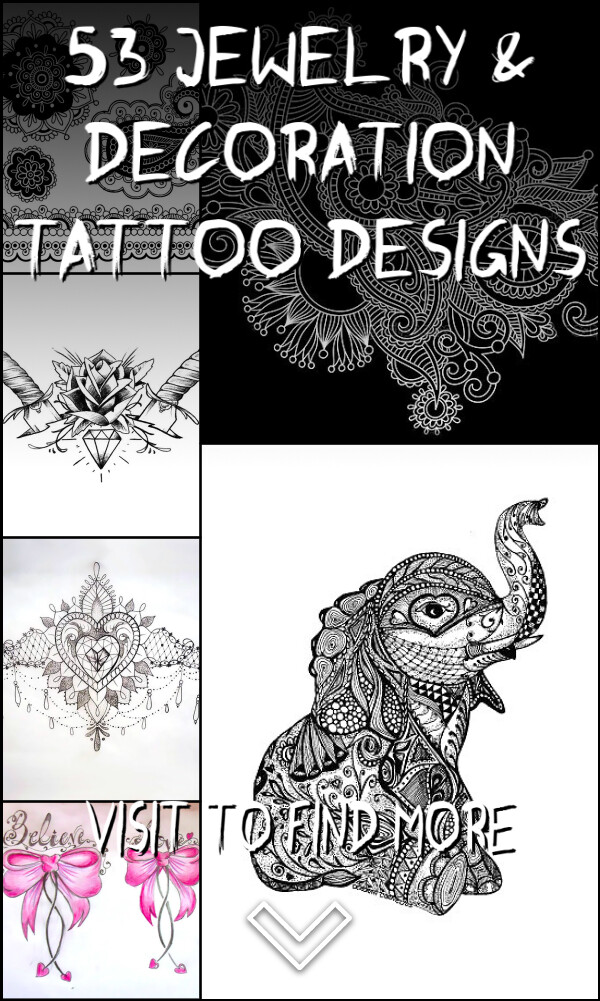 53 Jewelry & Decoration Tattoo Designs