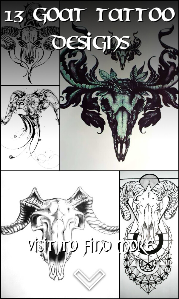 13 Goat Tattoo Designs