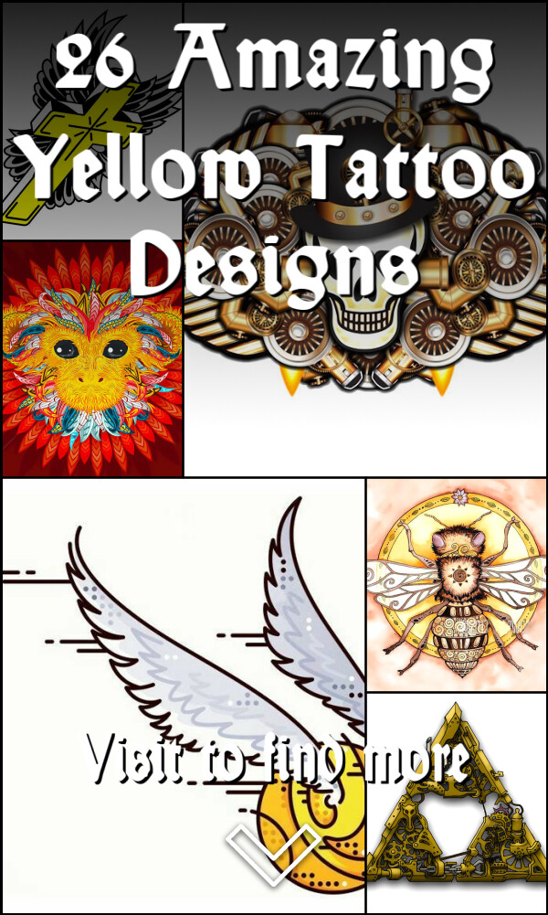 26 Amazing Yellow Tattoo Designs