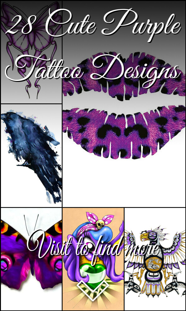 28 Cute Purple Tattoo Designs