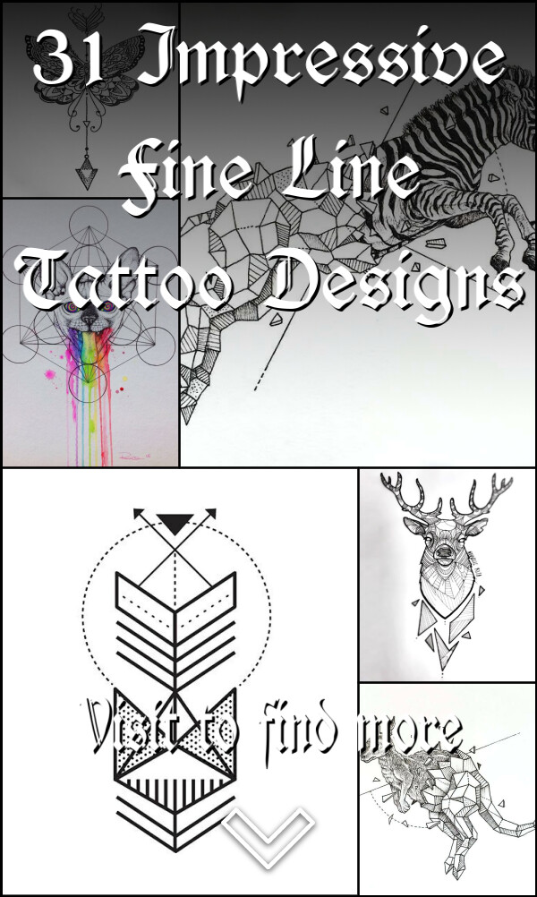 31 Impressive Fine Line Tattoo Designs