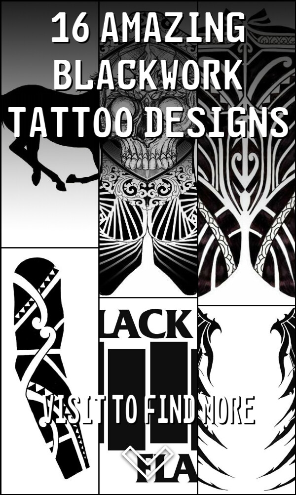 16 Amazing Blackwork Tattoo Designs