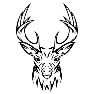 Tribal Deer Head Tattoo