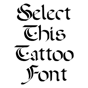 A Dark Wedding Tattoo Font