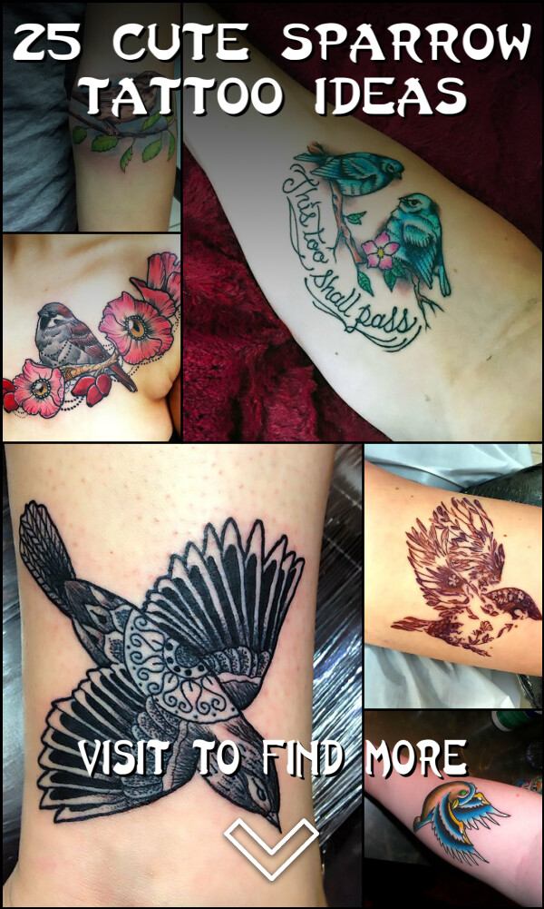 25 Cute Sparrow Tattoo Ideas