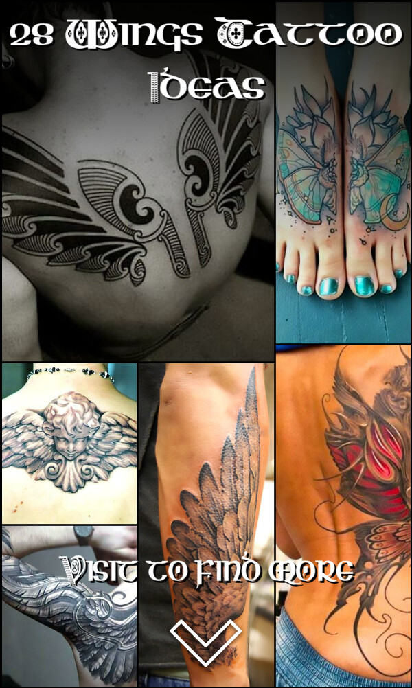 28 Wings Tattoo Ideas