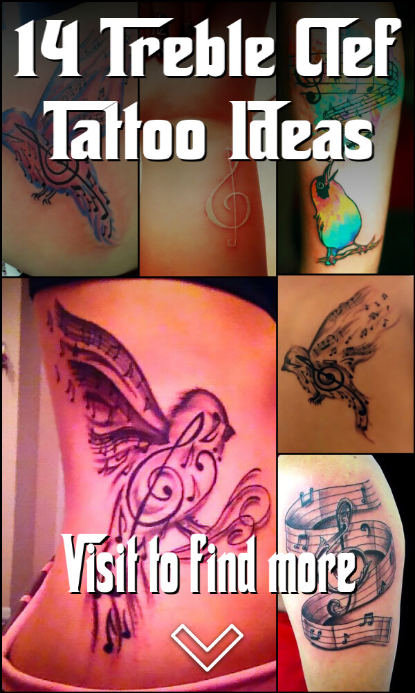 14 Treble Clef Tattoo Ideas