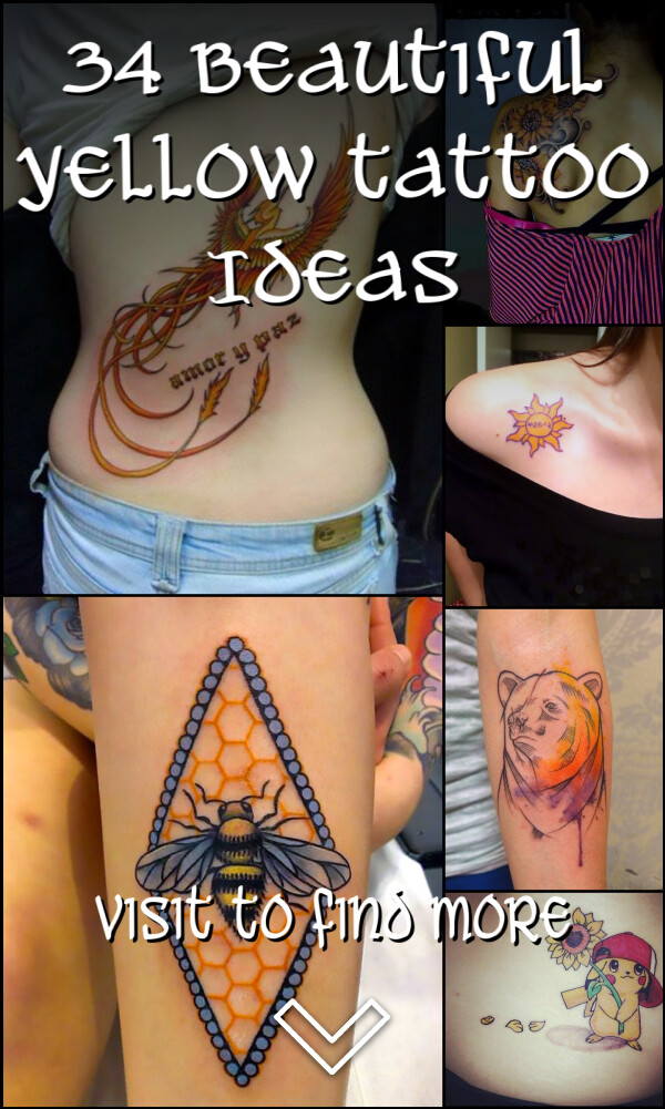 34 Beautiful Yellow Tattoo Ideas