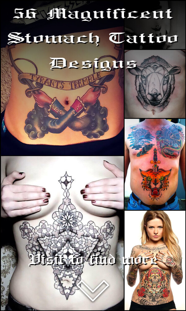 56 Magnificent Stomach Tattoo Designs