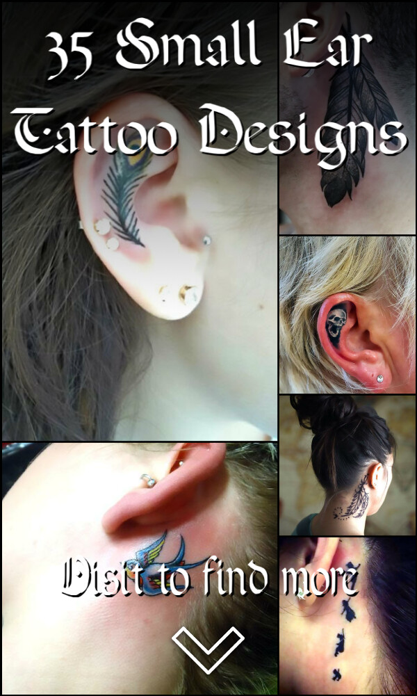 35 Small Ear Tattoo Designs