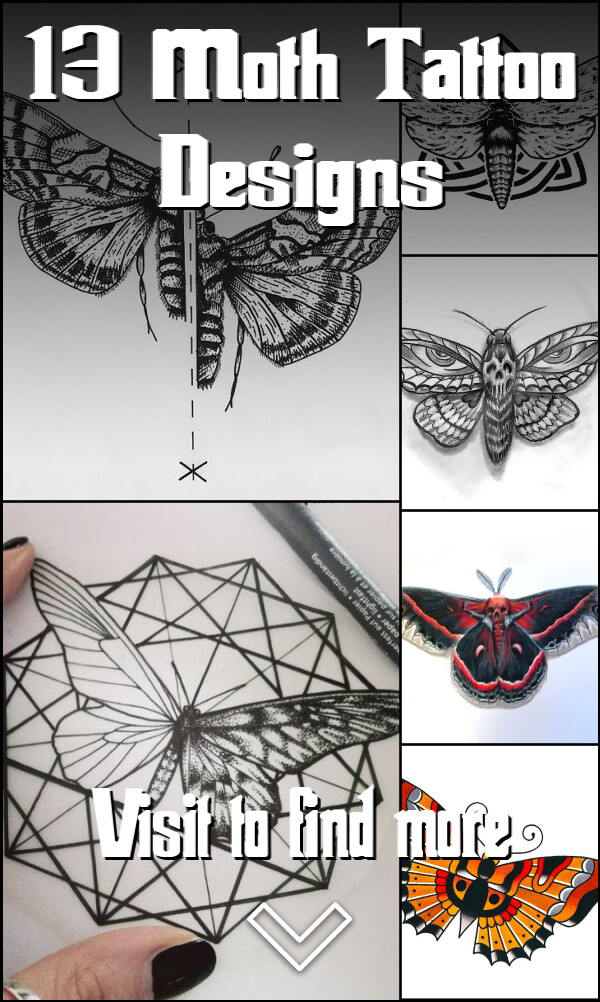 13 Moth Tattoo Designs