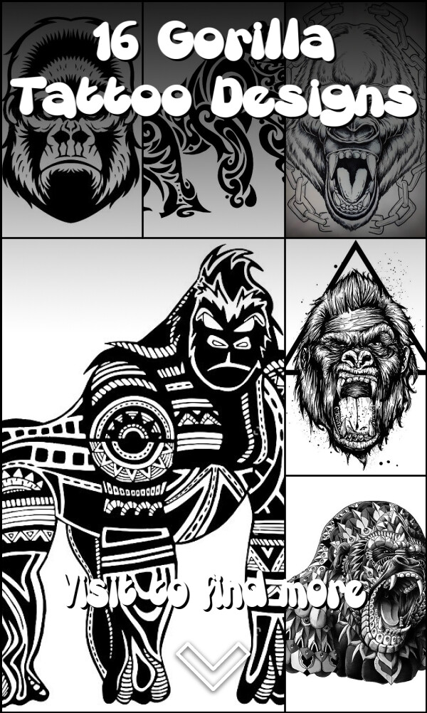 16 Gorilla Tattoo Designs