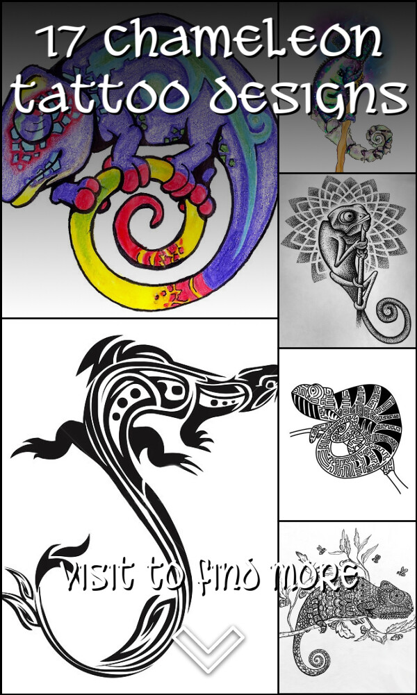 17 Chameleon Tattoo Designs