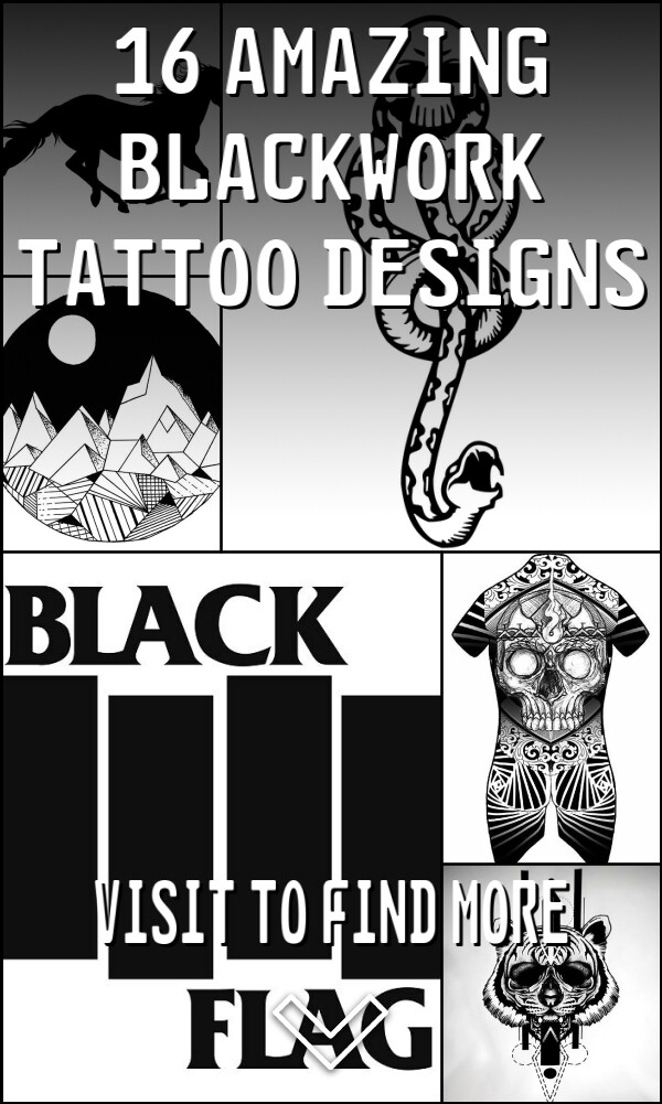 16 Amazing Blackwork Tattoo Designs