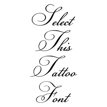 Script font tattoo generator