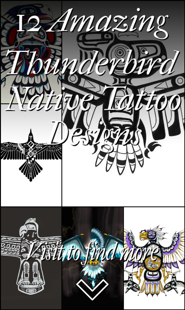 12 Amazing Thunderbird Native Tattoo Designs