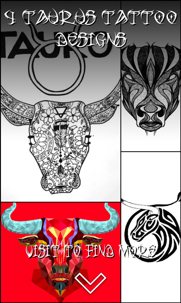 4 Taurus Tattoo Designs