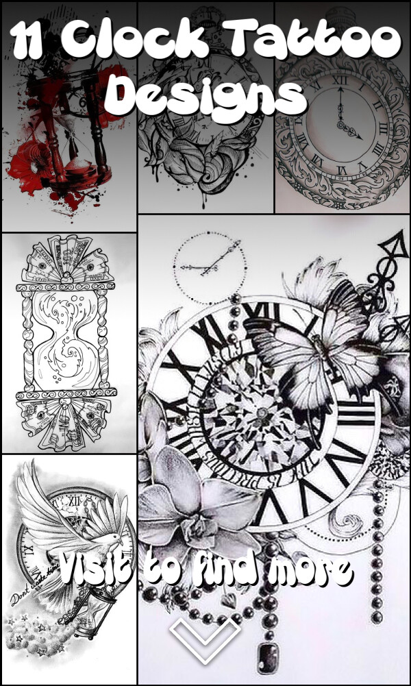 11 Clock Tattoo Designs