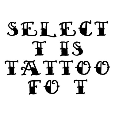 Sailor's Fat Tattoo Script Tattoo Font