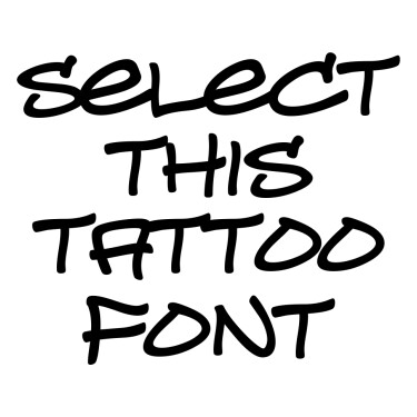 TURNB Tattoo Font