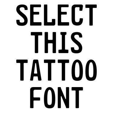 GL Nummernschild Tattoo Font