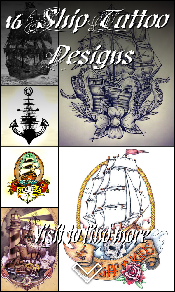 16 Ship Tattoo Designs