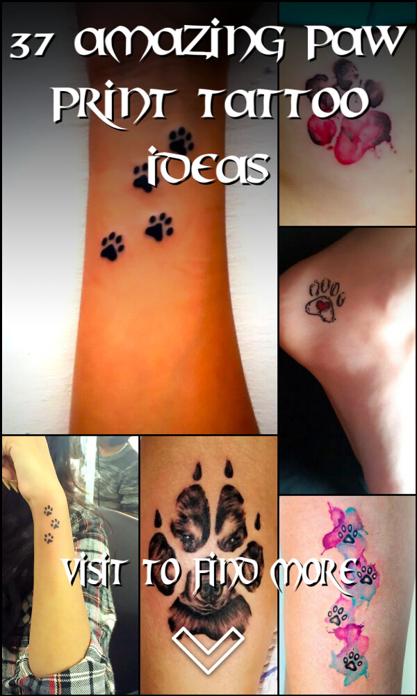 37 Amazing Paw Print Tattoo Ideas