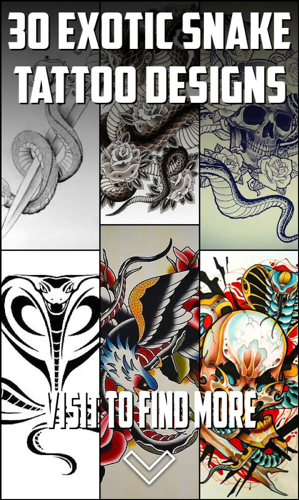 30 Exotic Snake Tattoo Designs