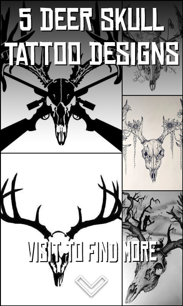 5 Deer Skull Tattoo Designs